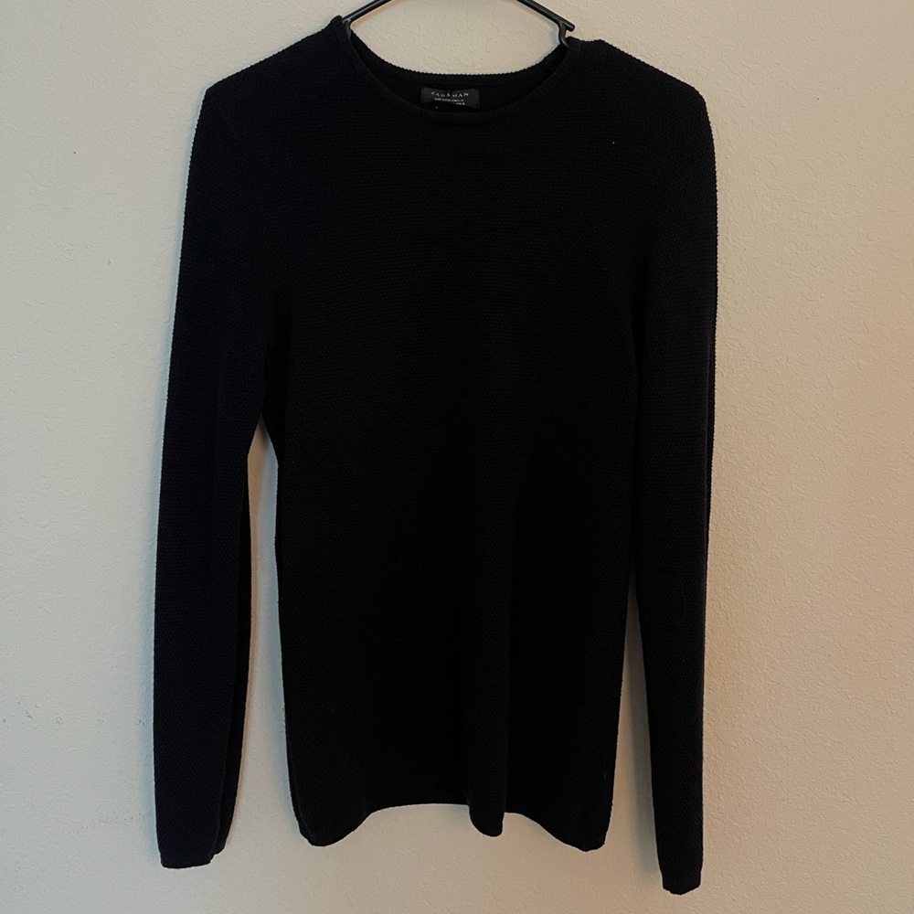 Dark Blue Zara Man Knitted Sweater Size S